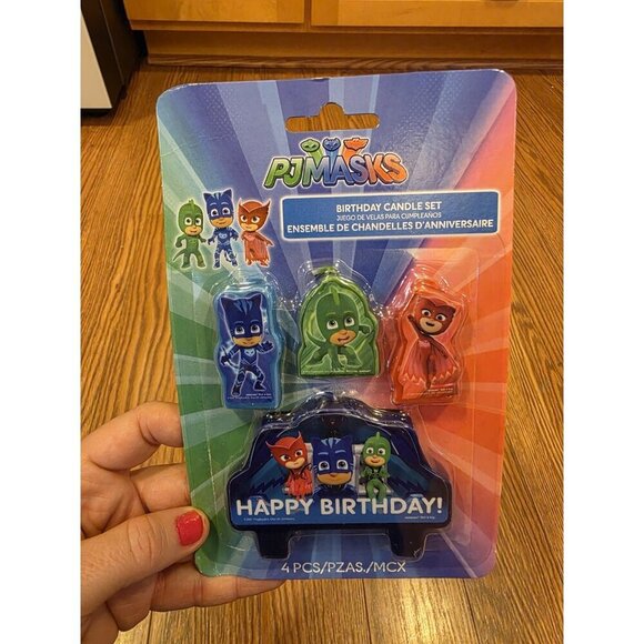 PJ Masks Birthday Party Decoration Personalize Banner Backdrop Candles Napkins - Picture 8 of 11